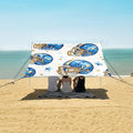 Football Tile Helmet Pattern Camping Sun Shelter Beach Tent Portable Beach Sun Shade Outdoor Canopy for Camping Trips Fishing Picnic