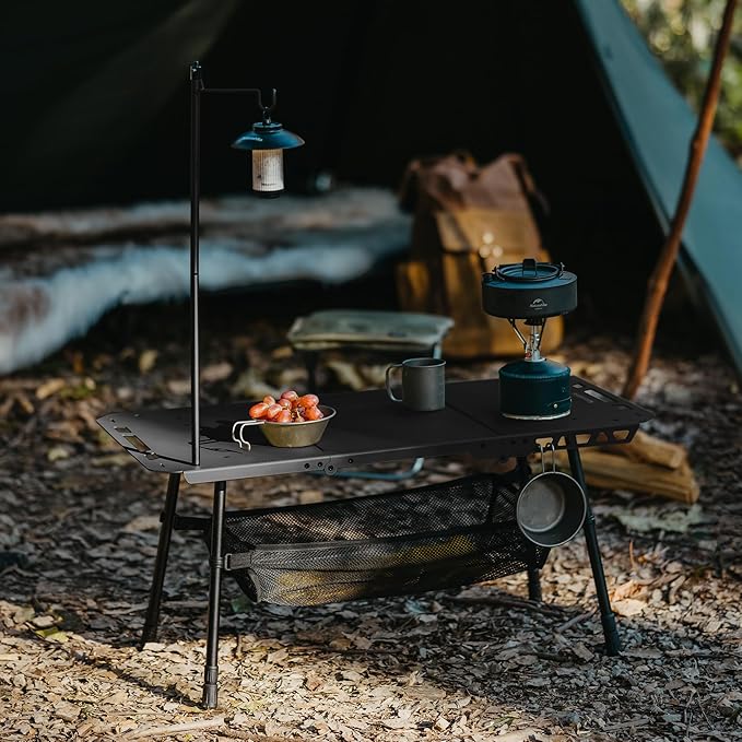 Naturehike Tactical Camping Table with Adjustable Height Collapsible Table Lightweight with Carry Bag for Camping Travel expeditions Hiking Picnics BBQs &amp Beach Trips