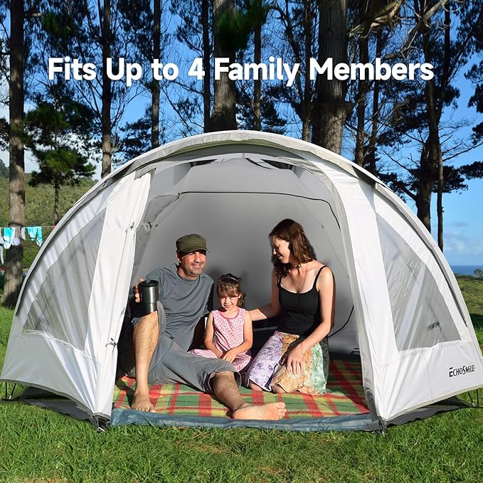 EchoSmile Camping Tent for 2-3 Person Waterproof Dome Tent with Vestibule Ultralight Easy Setup for Outdoor Camping 3 Season