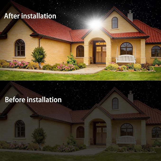 4Pack 80W Flood Light Outdoor Work Light with 5FT US PlugIP66 Waterproof Exterior Security Lights5000K Daylight White Outside Floodlights Slim Design for Yard Garden Patio