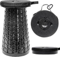 ALEVMOOM 2025 18 H Collapsible Stool with Cushion Capacity 800lbs Portable Stools for Adults Heavy Duty Adjustable Height Telescoping Folding Stool for Outdoor Camping Travel Hiking Fishing