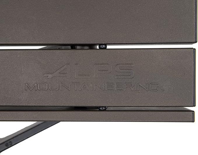 ALPS Mountaineering Folding Camping Table with Smooth Easy-to-Clean Roll Top and Sturdy and Lightweight Aluminum X Frame Shoulder Carry Bag 3 Sizes