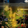 Forlivese 2PCS Solar Watering Can with LightsOutdoor Decorations with Hanging Solar Garden Lights with Bracket Waterproof Watering Can Landscape Light for Patio Gardening Pathway 36LED