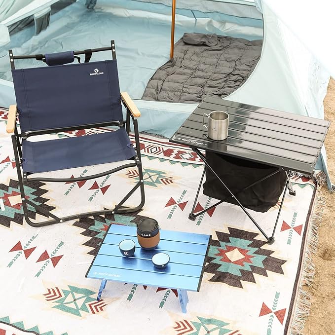 ROCK CLOUD Portable Folding Camping Chair Low Beach Chairs for Camp Lawn Hiking Sports Hunting