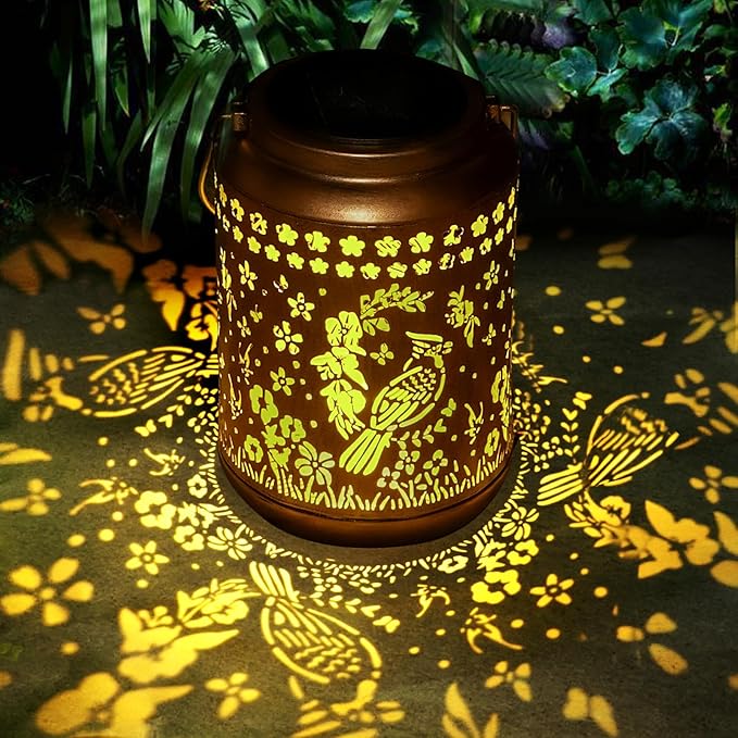 Cardinal Solar Lantern Outdoor Cardinal Decor Garden Decor Waterproof Light Hanging Solar Lights Yard Decor Christmas Gifts Gifts for Women Gifts for Mom Gifts for Grandma