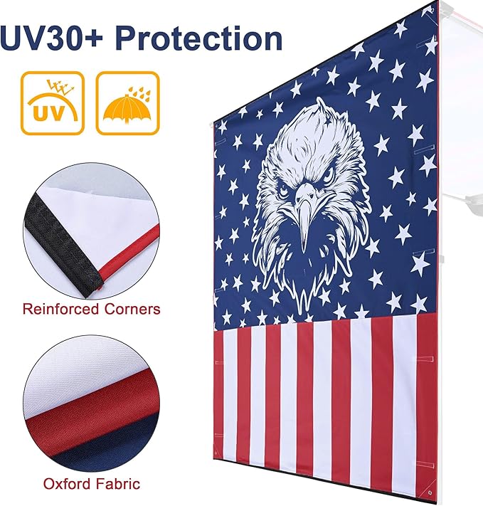 Yescom Awning Wall 6.4FT x 6.7FT for Caravan Car Side Shade Vehicle Tent Camping Windbreak Eagle