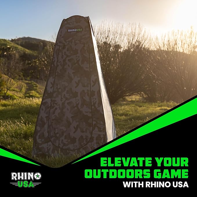 Rhino USA Portable Pop Up Privacy Changing Tent - Ultimate Outdoor Camping Shower Camp Toilet Rain Shelter for Beach and Camping - Lightweight and Sturdy Instant Setup While On-The-Go