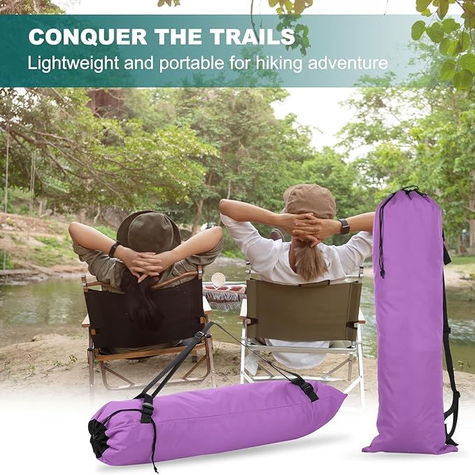 PATIKIL Foldable Camp Chair Replacement Bag Camping Chairs Folding Chair Carry Bag with Adjustable Shoulder Straps for Outdoor Camping Fishing Storage Purple