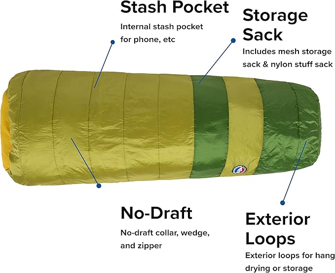 Big Agnes Echo Park 40 (FireLine Max) Backpacking and Camping Sleeping Bag