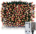 Christmas Cluster Lights Outdoor - 2000LED 100Ft Bright 8 Modes Timer Remote Waterproof Plug-in Fairy String for Tree Garland Window Xmas Decorations Red &amp Warm White