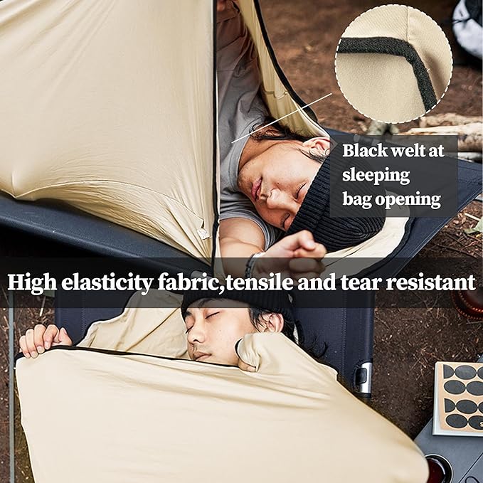 Naturehike Ultralight Sleeping Bag Liner with Carry Bag Compact Adult Sleep Sack Portable High Elasticity Travel Sheets for Hotels Backpacking Business Trips Camping Machine Washable