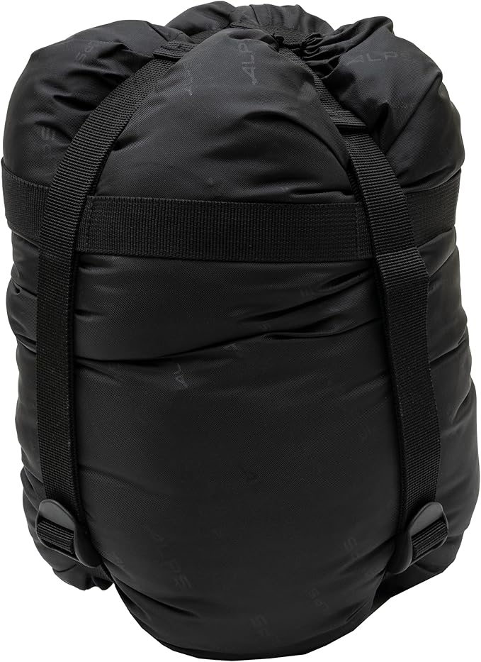 ALPS Mountaineering Vibe +40° Long Sleeping Bag – Lightweight 3-Season Mummy Bag with TechLoft Micro Insulation Ripstop Shell &amp Compression Sack for Camping Hiking &amp Backpacking