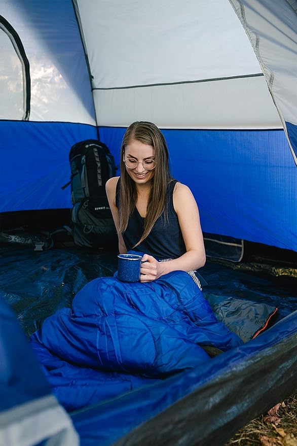 Stansport Redwood Rectangular 30 x 75 Sleeping Bag BlueDark Green