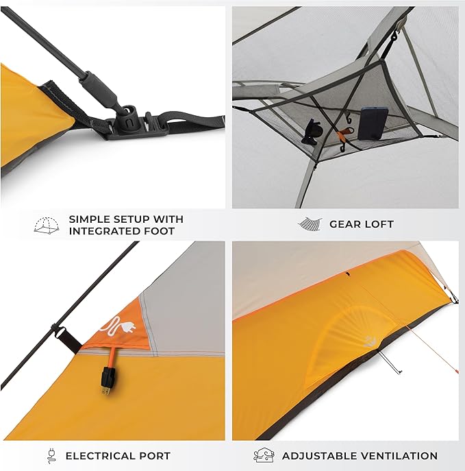 CORE Tent for Family Camping Hiking and Backpacking | 3 Person / 4 Person / 6 Person / 9 Person Person Dome Camp Tents with Included Tent Gear Loft for Outdoor Accessories