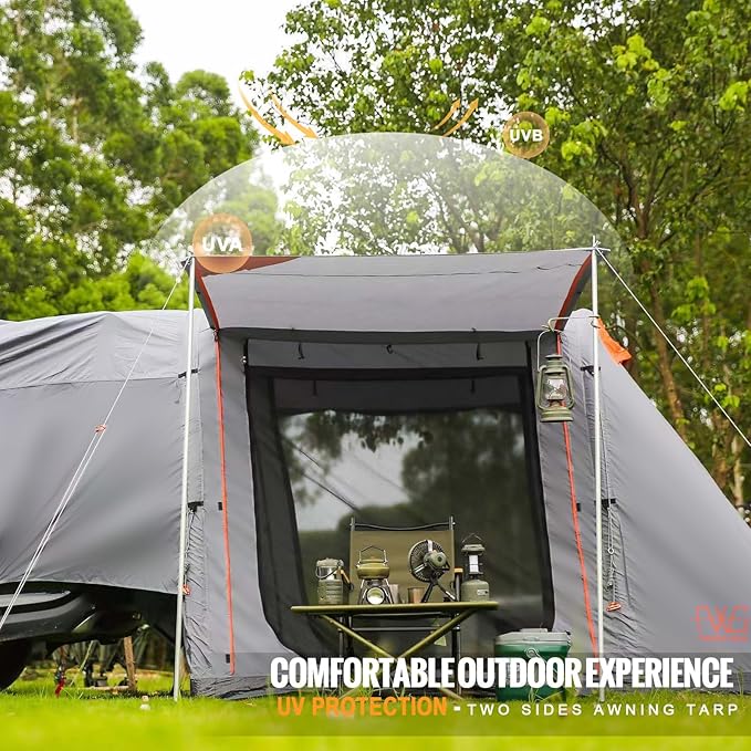 Inflatable SUV Tailgate Tent | Waterproof with Tarps Easy Setup Portable Car Tent with 2 Doors | Perfect for SUV &amp MPV Camping