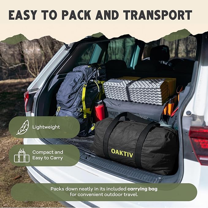 CloudCamp Inflatable Tents for Camping- 6 People Waterproof Oxford Fabric(210D) Quick Setup Air Tent with Manual &amp Battery Pump UV Protection 4-Season Inflatable Tent