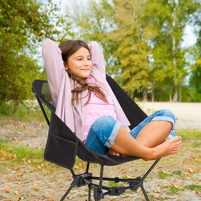 MOON LENCE Portable Camping Chair Backpacking Chair - The 4th Generation Ultralight Folding Chair - Compact Lightweight Foldable Chairs for Hiking Mountaineering Beach