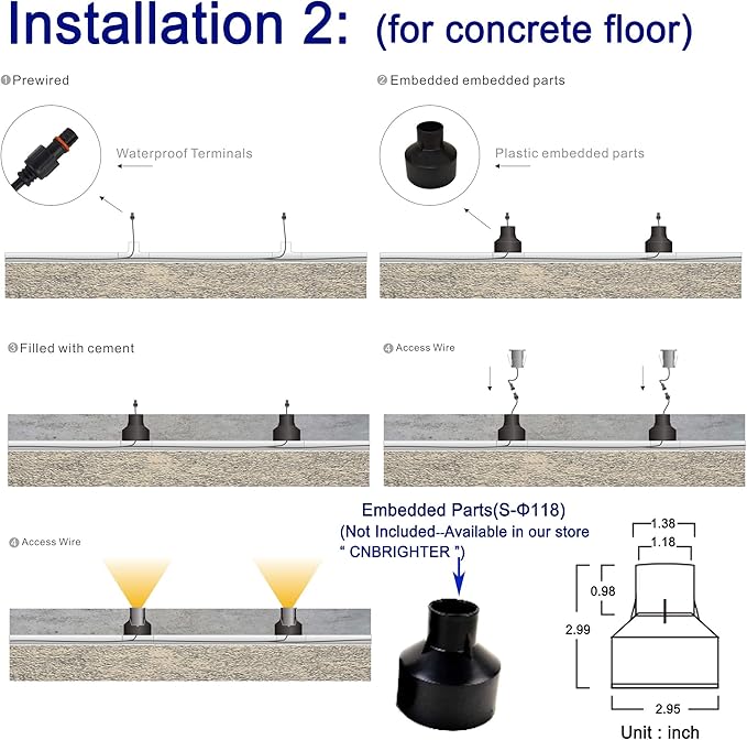LED In-Ground Well Light3W12V-24V DC IP67 Waterproof Aluminum Buried Underground LampsOutdoor Landscape LightingWarm White 3000K (watts 3)