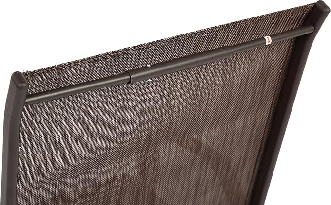 Set of 2 Outdoor Patio Chairs for Relaxation and Comfort Breathable Design for Garden Beach or Camping Brown
