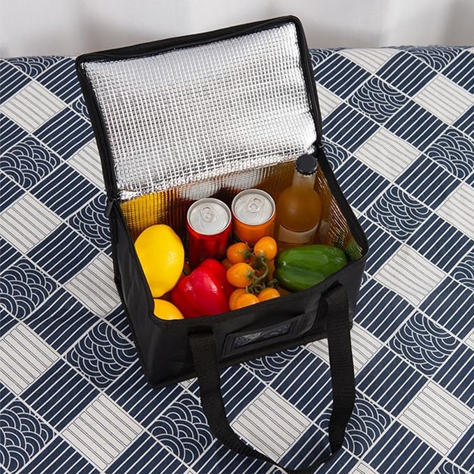 Insulated Delivery - Thermal Food Carrier for Catering Runs | Reusable Grocery Cooler with Heat Retention Lining &amp Leak Resistant Interior for Restaurant Orders Meal Prep Transport Picnic Trips