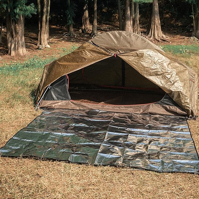 Outdoor Ground Mat Thickened Aluminum Foil Picnics Mat Sleep Tent Pad Thermal Insulating Mat Outdoor Accessories