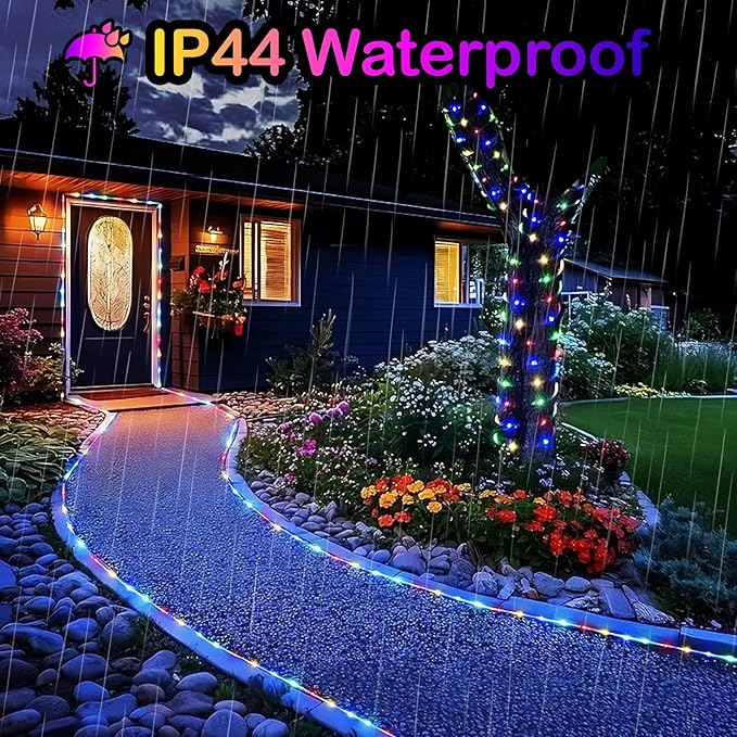 Decute 500LED 164FT Fairy String Lights Christmas Lights Green Copper Wire with Remote Firefly Starry Light for DIY Christmas Tree Costume Wedding Party Table Centerpiece Decor Multicolor