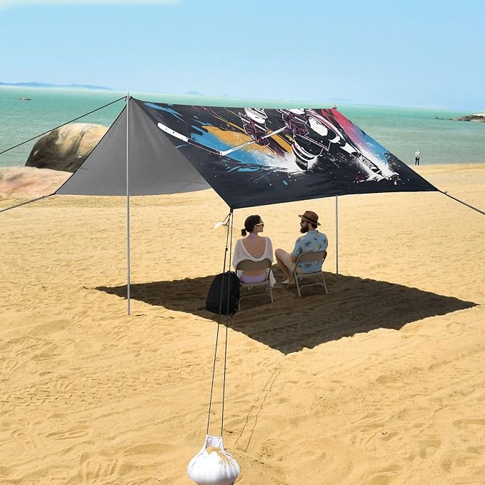 Camping Sun Shelters Hockey Sport Player Beach Canopy 126 * 110.2in