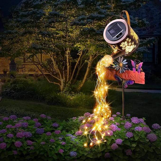 Solar Watering Can Light Solar Lights Outdoor Decor Garden Decor Lights for Yard IP65 Waterproof Hanging Lantern Lights Gifts for Women Mom for Yard Patio Lawn Pathway Landscape
