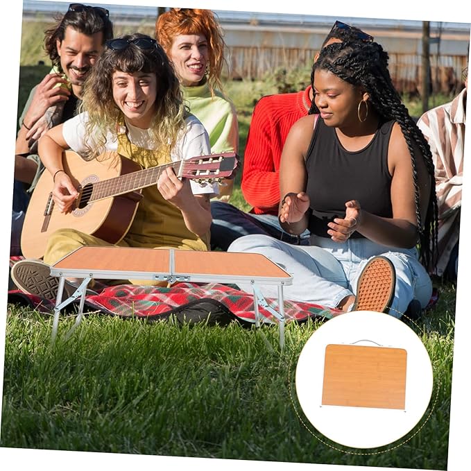 Angoily Portable Foldable Table Wear Resistant Camping Desk for Home Outdoor Use Versatile Bed Table for Laptop Reading and Dining