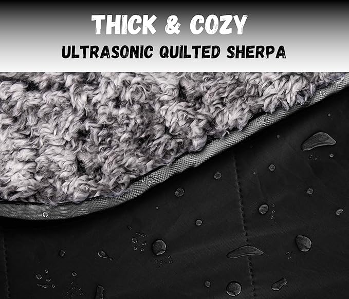 SUITEDNOMAD Large Waterproof Outdoor Stadium Blanket Windproof and Warm Extra Thick Fleece or Quilted Sherpa Great for Cold Weather Camping Picnic Sports Festivals