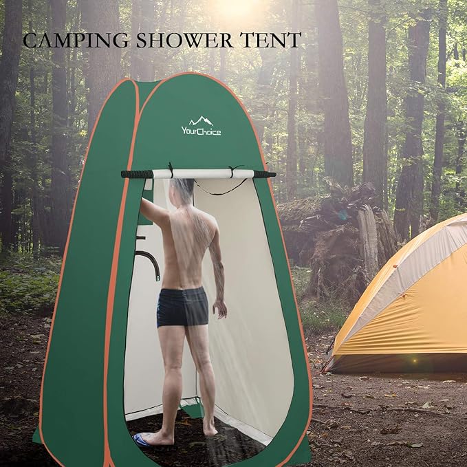 Your Choice 3.9x3.9x6.9FT Pop Up Privacy Tent Large Portable Camping Changing Room with 2 Storage Pockets &amp 4 Sandbags Outdoor Shower &amp Toilet Shelter for Beach RV Camping &amp Hiking