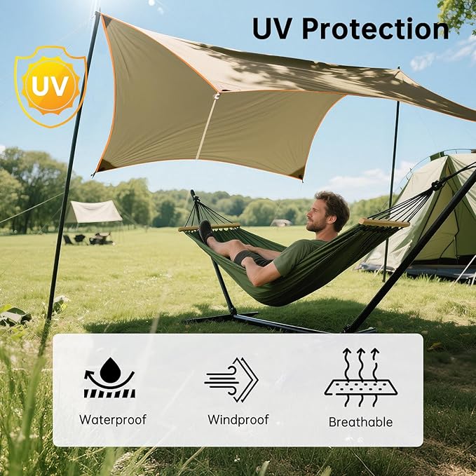 Free Soldier Waterproof Portable Tarp Multifunctional Outdoor Camping Traveling Awning Backpacking Tarp shelter Rain Tarp