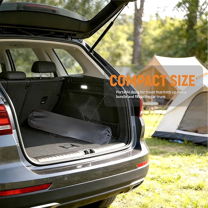OUTSIDER Egg Roll-Up Camping TableAluminum Rolled-Up Tabletop Scratch-Resistant Non-Slip Base X-Shaped LegsLightweight Multi-Purpose for Indoor &amp Outdoor Use