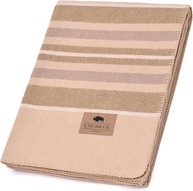 Chubbuck 100% Wool Blanket Camping (60 x 84) - Large Warm Blanket for Camping Emergency Outdoor Concerts and Home Use - Fire Retardant Soft and Warm Blankets for Winter (Badlands)