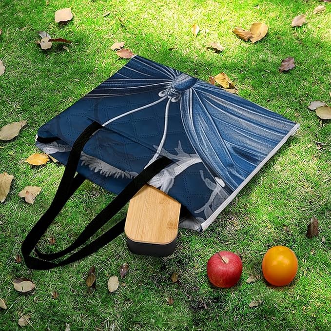 Zipper Peaceful Countryside Style Picnic Mat Suitable for Travel Camping Park Or Home Use