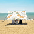 ALAZA Dinosaurs Dino Cartoon Beach Tent Sun Shelter UPF50+ Protection Beach Shade Canopy w/ 4 Sandbags for Outdoor Camping Fishing Backyard Fun Picnic 10x9 ft