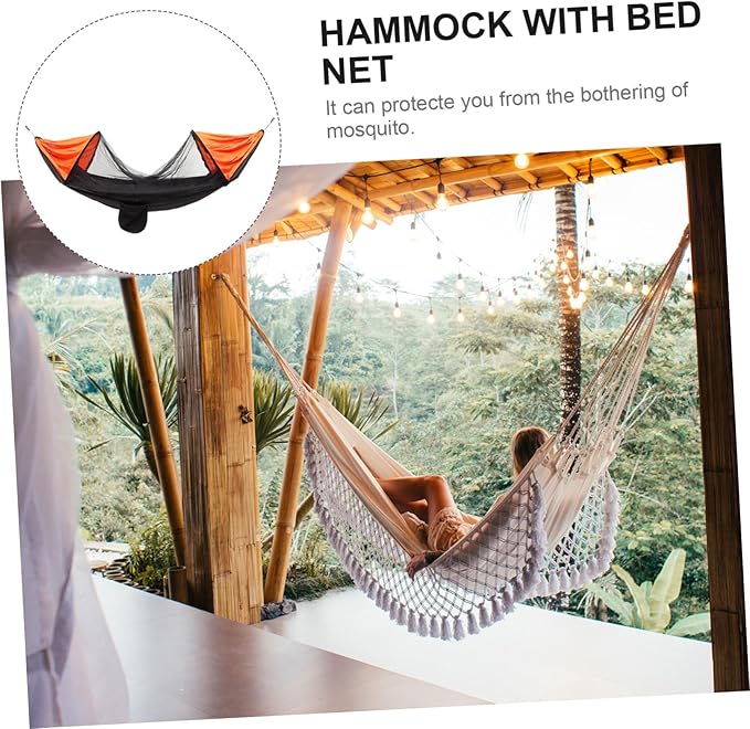 POPETPOP 1pc Portable Multi-Function Suspended Tent Hammock for Outdoor Camping Uv and Netting Lightweight and Easy to Carry