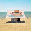 Capybara with Orange Sunglasses Camping Sun Shelter Beach Tent Portable Beach Sun Shade Outdoor Canopy for Camping Trips Fishing Picnic