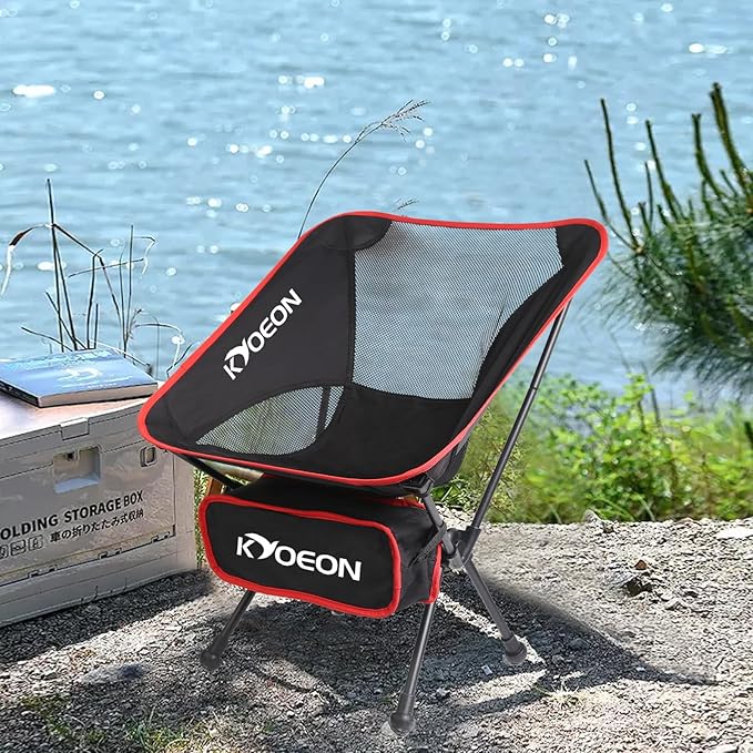 Portable Camping Chair Ultralight Durable Foldable Chair for Outdoor CampTravel Beach Picnic Garden Sport Sturdy Frame Comfortable Collapsible Lawn Chair Supports 330Lbs