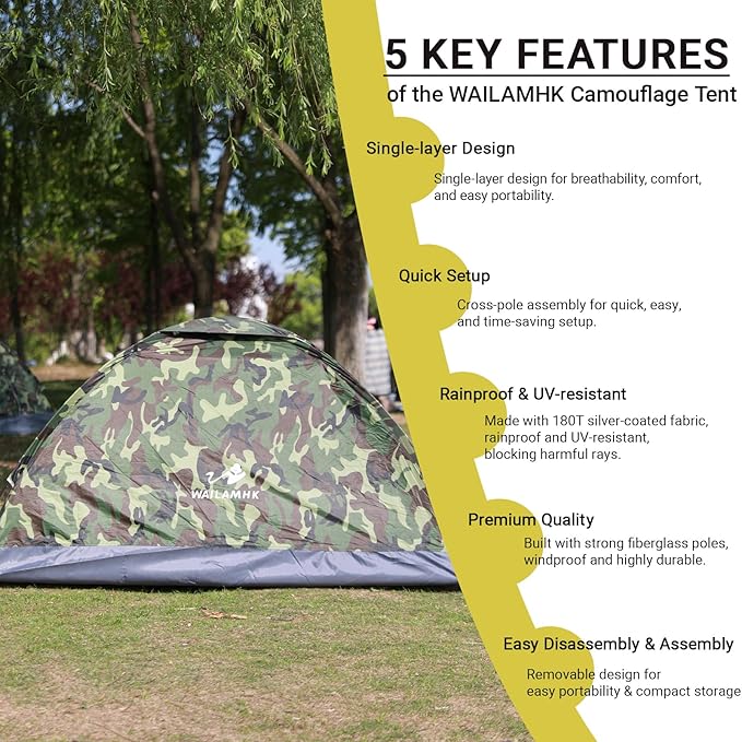2 Person Camping Tent – Lightweight Waterproof Backpacking Dome Tent for 2 People Easy Setup &amp Portable Shelter