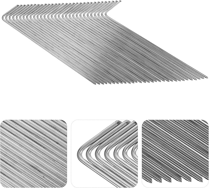 Luxshiny 30pcs Outdoor Tent Stakes 21.5cm Wear-Resistant Sand Stakes Camping Ground Nails for Travel and Garden Use
