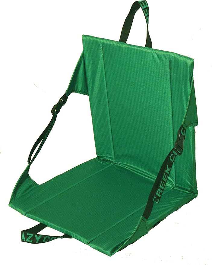 Crazy Creek Original LongBack Chair Portable Chair for Camping and Stadiums High Density Foam Cushion Comfortable and Adjustable Back Support Lightweight and Foldable Green