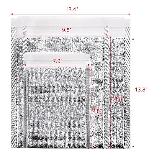 ZEAYEA 30 Pack Reusable Insulation Bags Thermal Box Liners for Cold and Hot Food Insulated Shipping Mailers Envelope Bags Waterproof Insulation Package for Lunch Food Bento Camping Picnic 3 Size