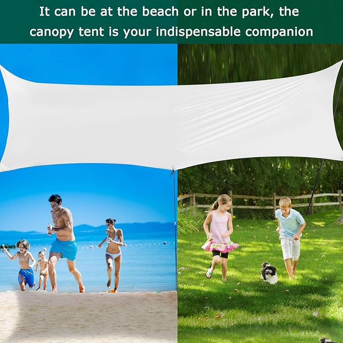 14.4×11FT Camping AwningTarp TentCamping Sun ShadeCamp CanopyShade for CampingUniversal Tent RainflyGreat for Camping PicnicsBeachPatio