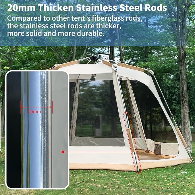 ONTYZZ Large Waterproof Tents Family Tent for Camping Hiking Outdoor Picnic