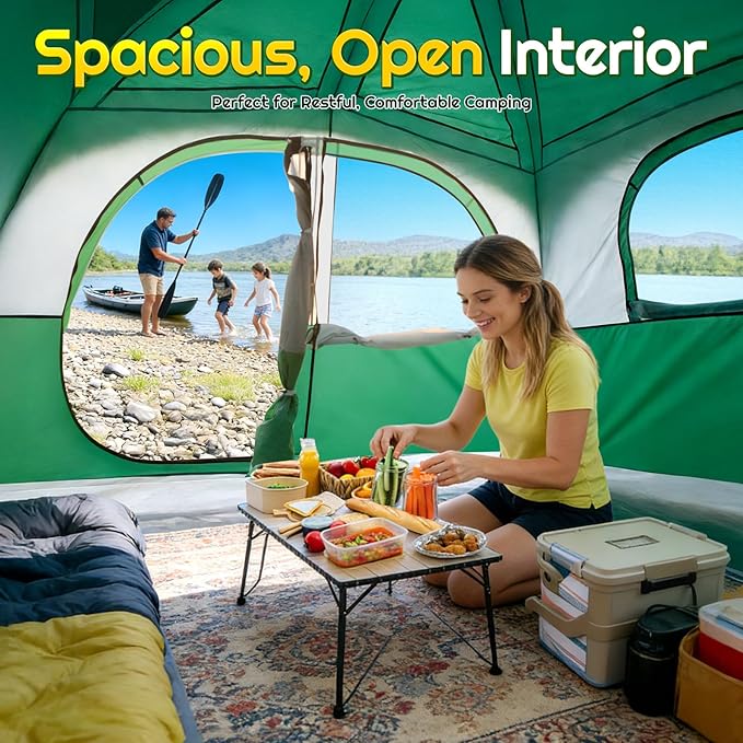 SUV Tent for Camping 10x9ft Large Car Tent with PU3000 Waterproof Universal Tailgate Tent Compatible with SUV CUV Minivan Easy Setup Standalone Sheller for Outdoor Travel