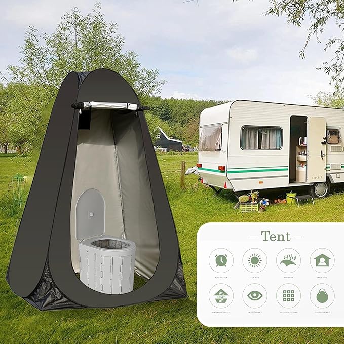 Popup Changing Tent Popup Privacy Tent Waterproof Changing Shelter for Camping - Temporary Dressing Room Shelter Enclosed Design with Carry Bag for Beaches Sports Venues Vacation