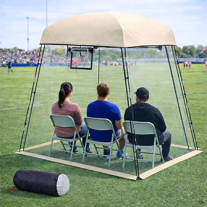 Sports TentWaterproof Sport Tents Shelter Fits 2-4 Persons Portable Clear Bubble Tent for Sports WatchingCamping and Outdoor Activities