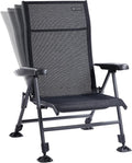 X Strike Folding Camping Chair Support 350 LBS Outdoor Fishing Chair for Adults Breathable Mesh with Adjustable High Back Support and Leg Aluminum Frame for Fishing Camp Lawn Patio.