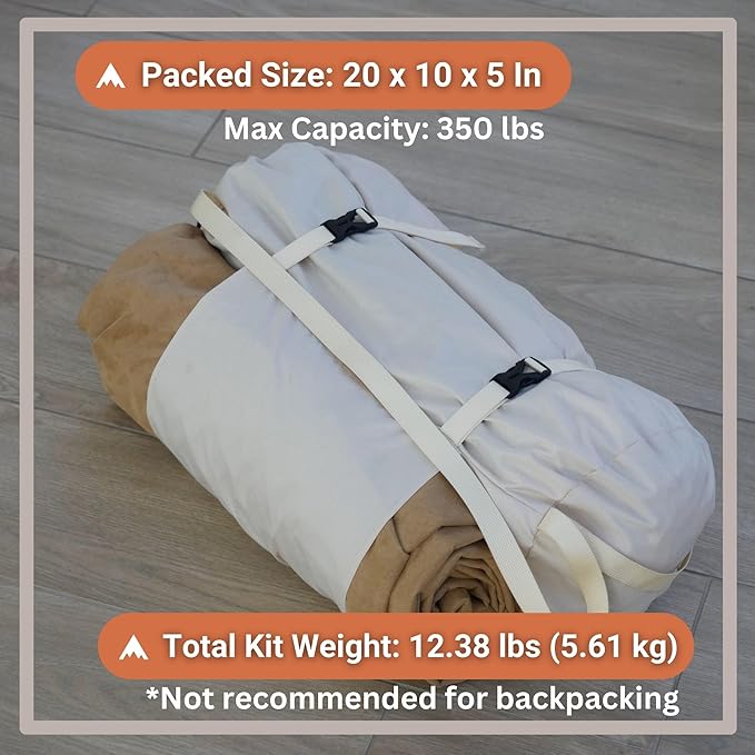 Haven Tents Lay Flat Hammock Tent - Waterproof Camping Hammock with Mosquito Net Insulated Pad and Rainfly - Haven Tent Haven XL Haven Safari